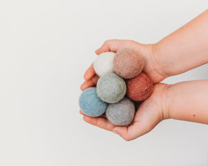 Papoose Fair Trade Earth Coloured Felt Balls (set of 7) | Children of the Wild