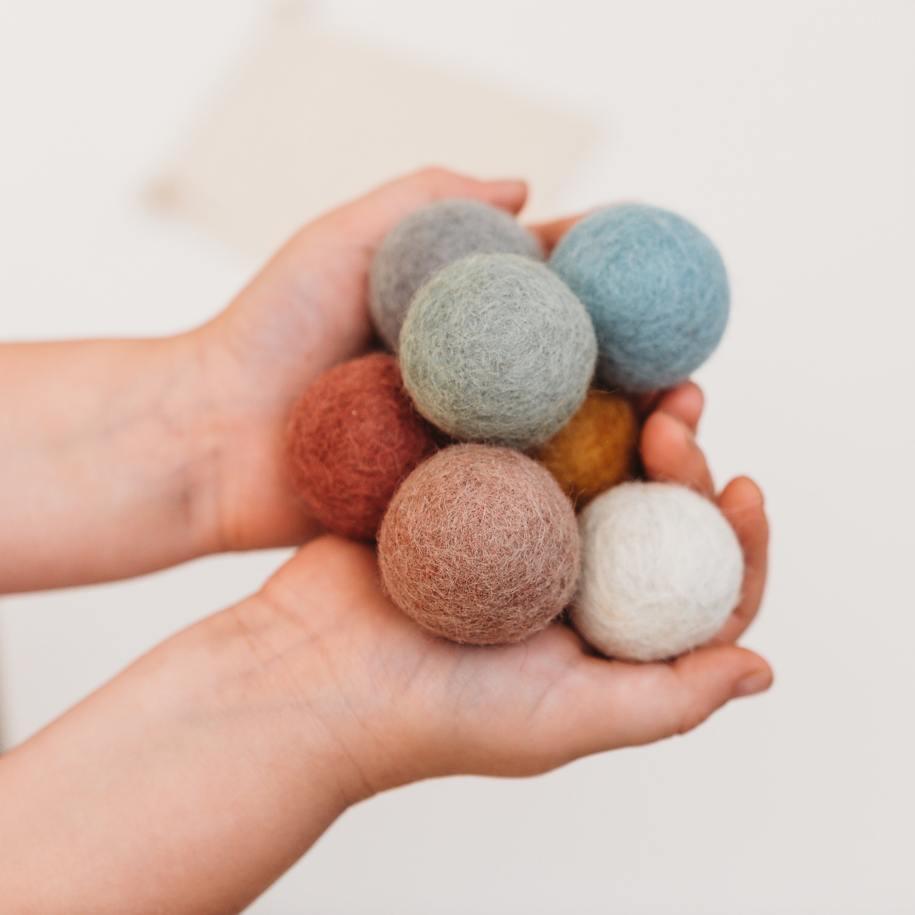 Papoose Fair Trade Earth Coloured Felt Balls (set of 7) | Children of the Wild
