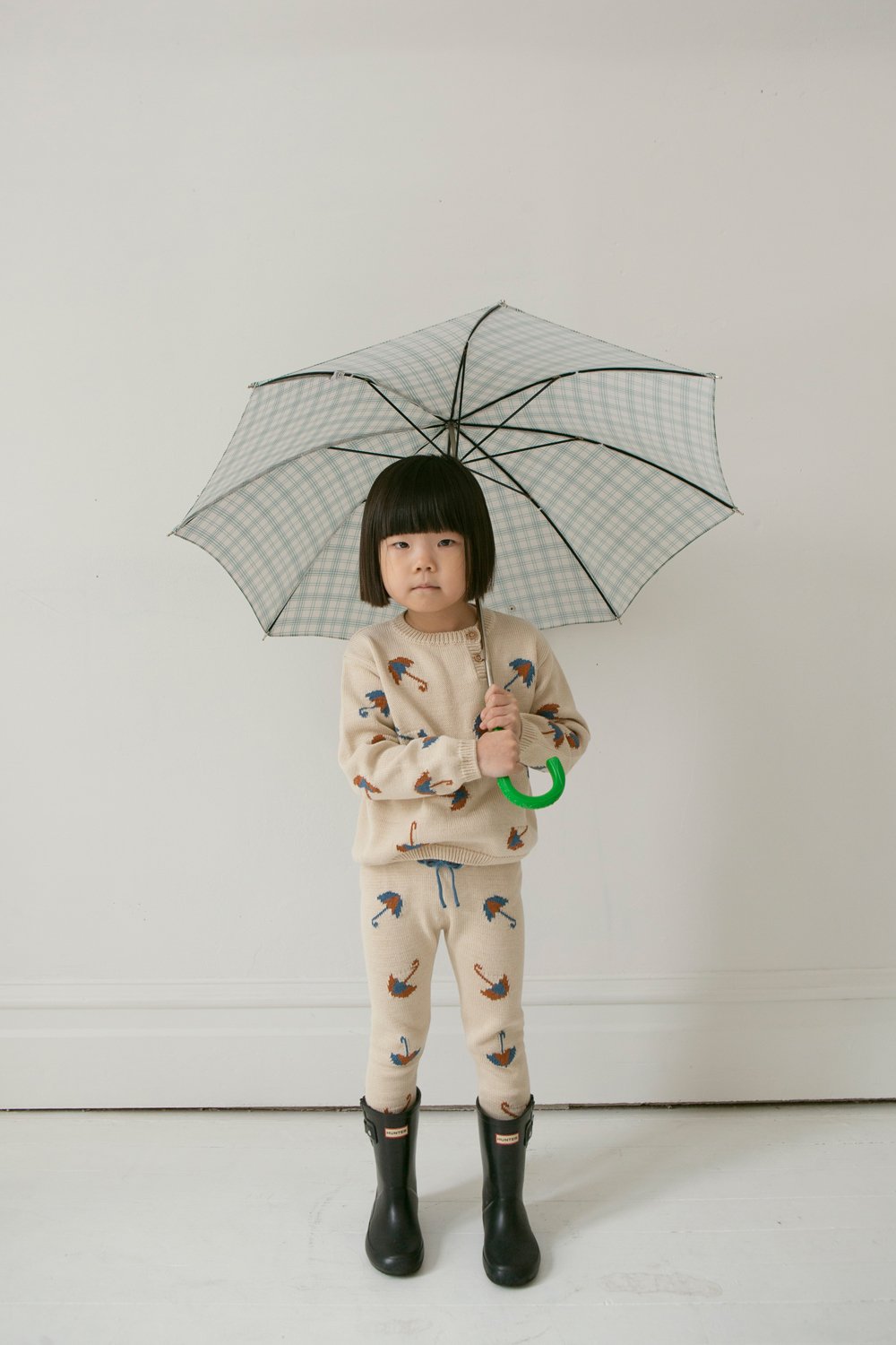 Fin and Vince Ribbed Knit Top in Sand Umbrella | 30% OFF SALE | Children of the Wild