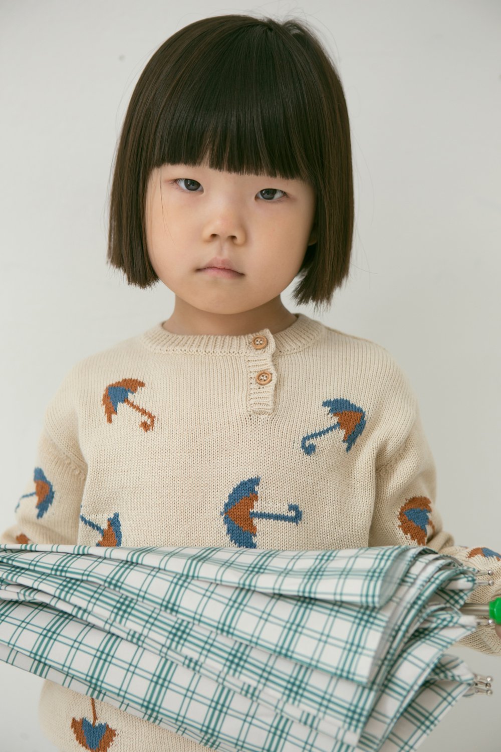 Fin and Vince Ribbed Knit Top in Sand Umbrella | 30% OFF SALE | Children of the Wild