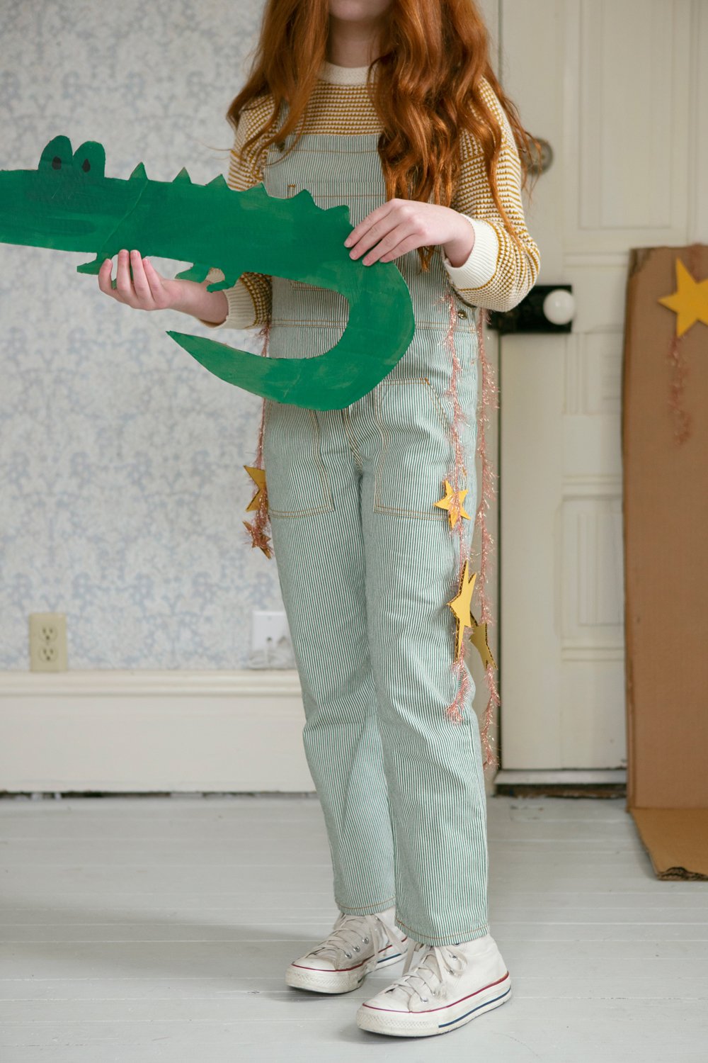 Fin and Vince Classic Overalls Fern Stripes | 30% OFF | Size 6-7y, 8-9y | Children of the Wild