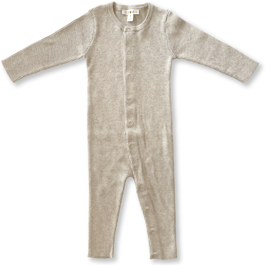 Grown Ribbed Essential Jumpsuit Oat Marle | 30% OFF | Children of the Wild