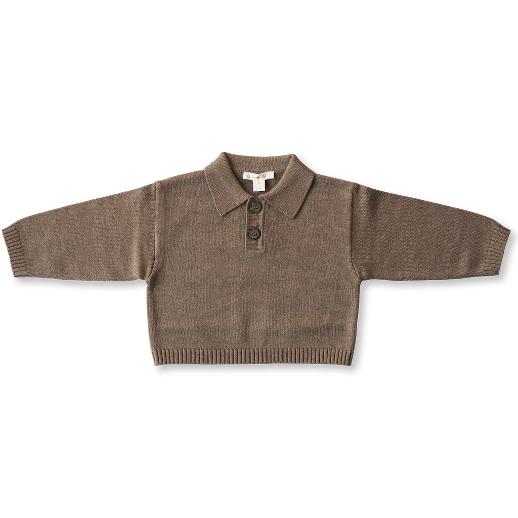 Grown Button Up Pull Over in Mud | 30% OFF | Children of the Wild