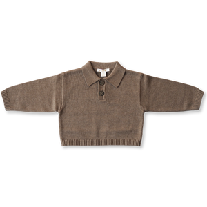 Grown Button Up Pull Over in Mud | 30% OFF | Children of the Wild