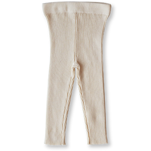 Grown Ribbed Essential Leggings in Milk | Size NB | 30% OFF SALE | Children of the Wild