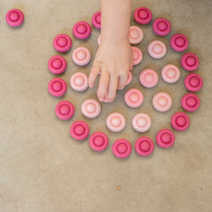 Children_of_the_Wild-Australia Grapat Pink Flowers Mandala Wooden Loose Parts