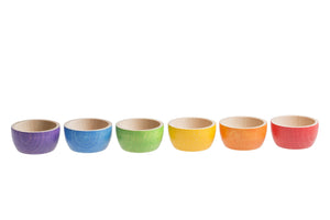 Grapat Wooden Colour Bowls Set of 6 | 18+ months | Children of the Wild