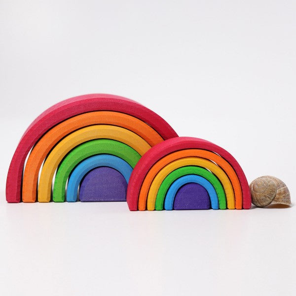 Grimms Small Rainbow | Wooden Building Sets | Children of the Wild