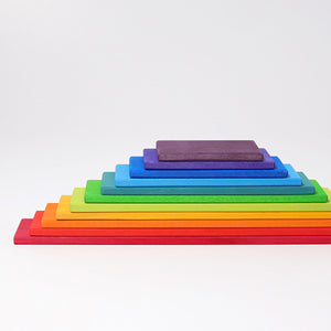 Grimms Building Boards in Rainbow | Wooden Building Sets | 12+ months | Children of the Wild