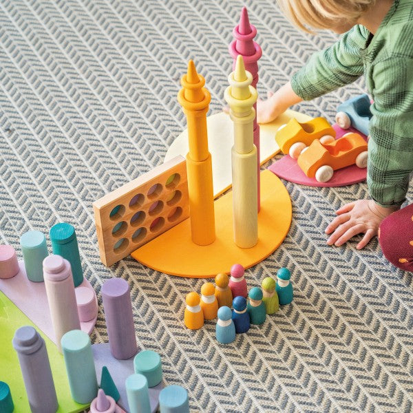 Grimm’s Rollers Small Pastel Sorting Game | Wooden Building Sets | Children of the Wild