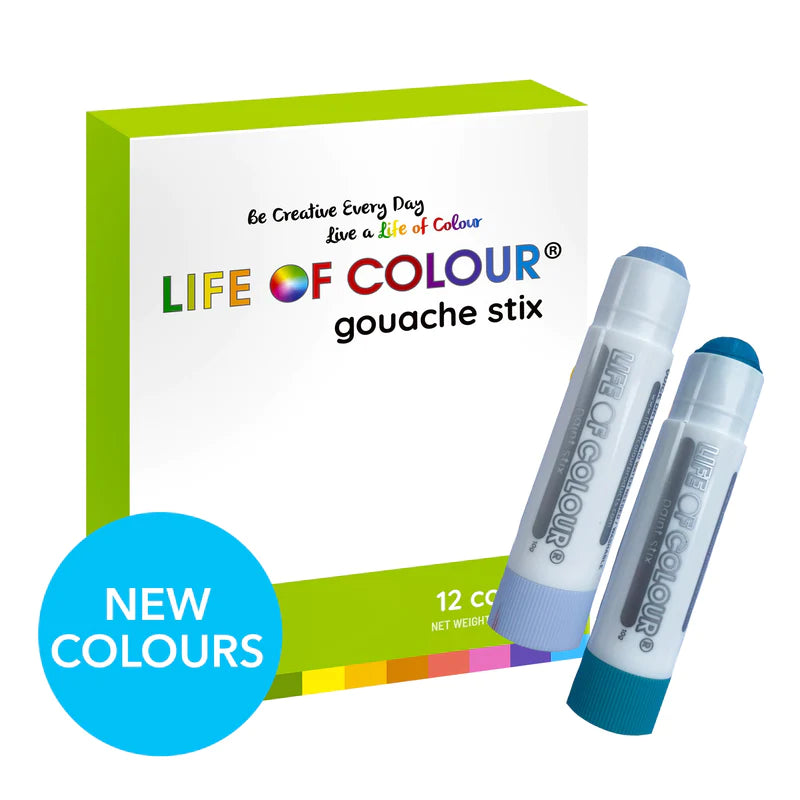 Life of Colour Pastel Gouache Paint Stix Set of 12 | 20% OFF | Art Resource | Children of the Wild