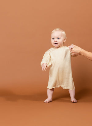 Grown Hemp Oversized Playsuit in Lemonade | 30% OFF | Children of the Wild