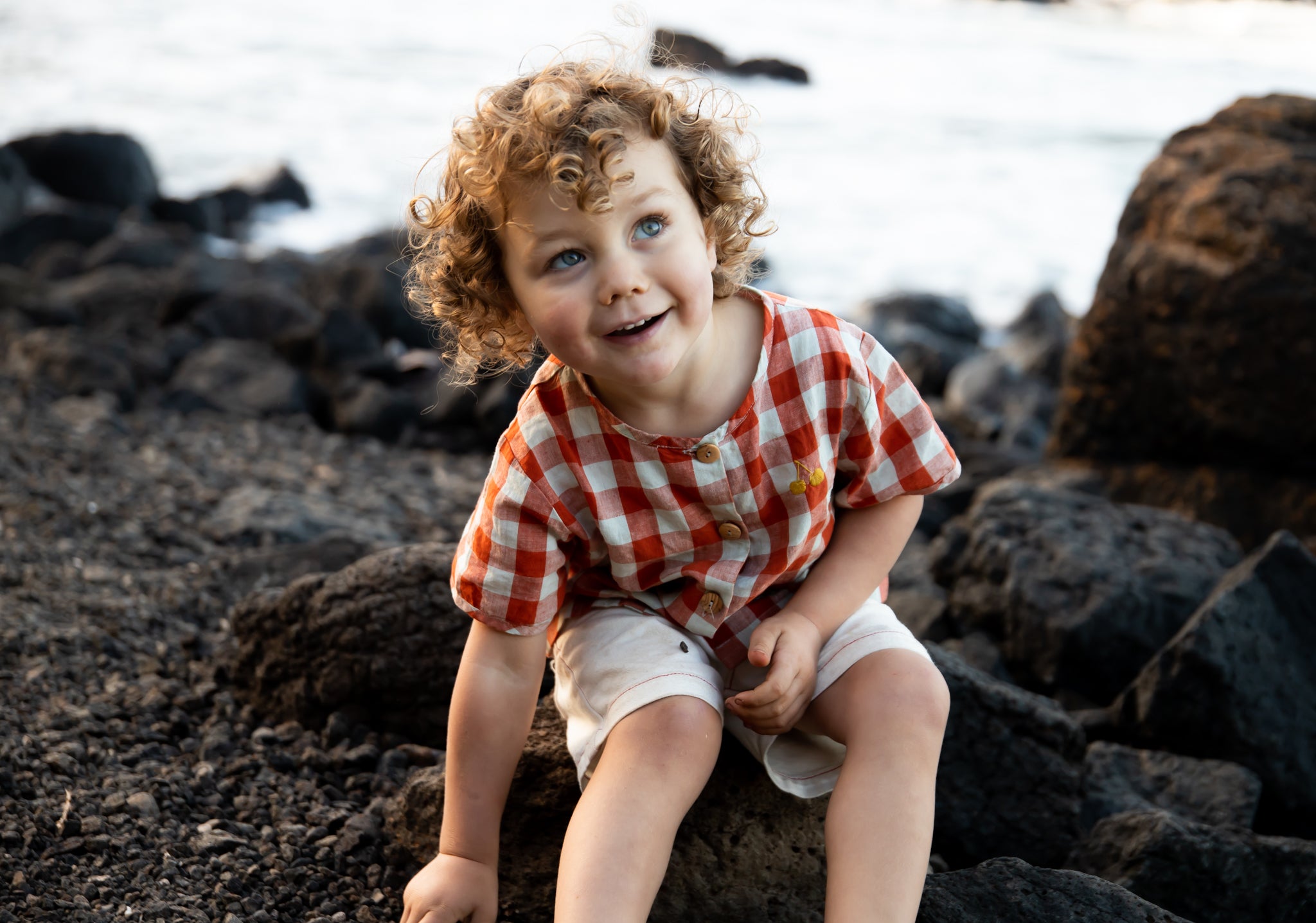 Fin and Vince Button Up Top in Picnic Plaid | Children of the Wild