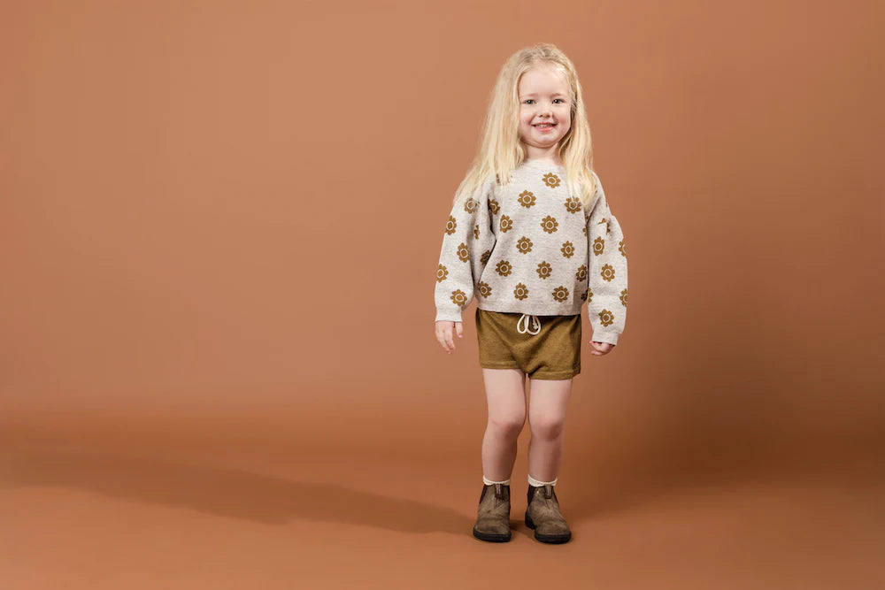 Grown Shop Pansy Pullover in Mocha & Marle | 30% OFF | Children of the Wild