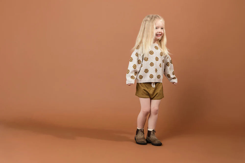 Grown Shop Pansy Pullover in Mocha & Marle | 30% OFF | Children of the Wild