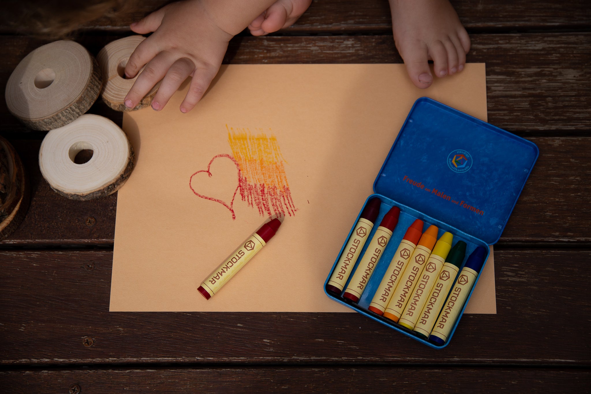 @Childrenofthewildaustralia Stockmar Wax Crayons - Waldorf 8 Stick Tin