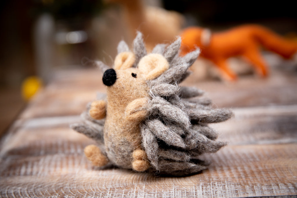 Papoose  Fair Trade Baby Hedgehog Felt Toy