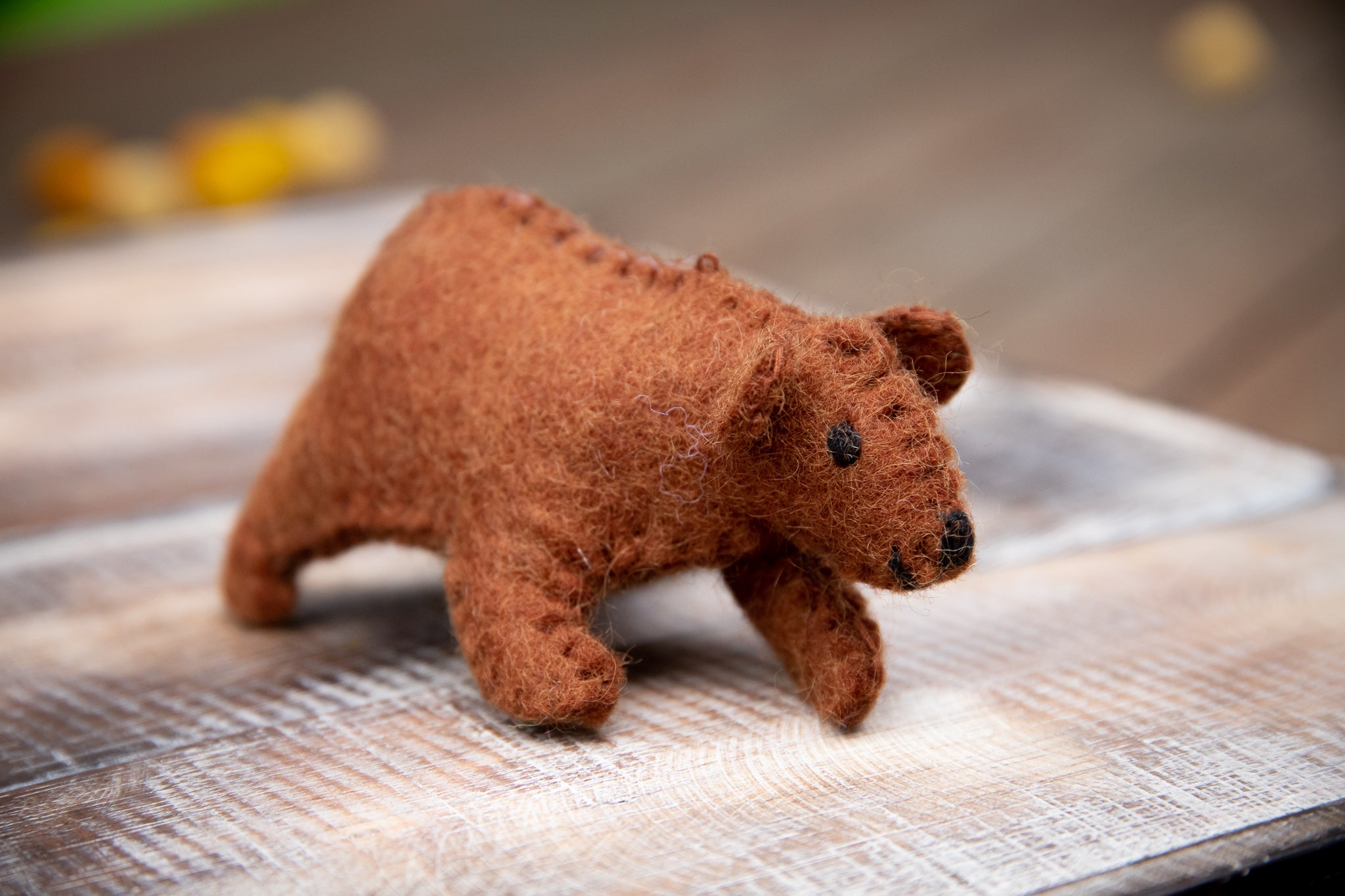 Papoose Fair Trade Felt Bear Cub Toy | Small World | Children of the Wild
