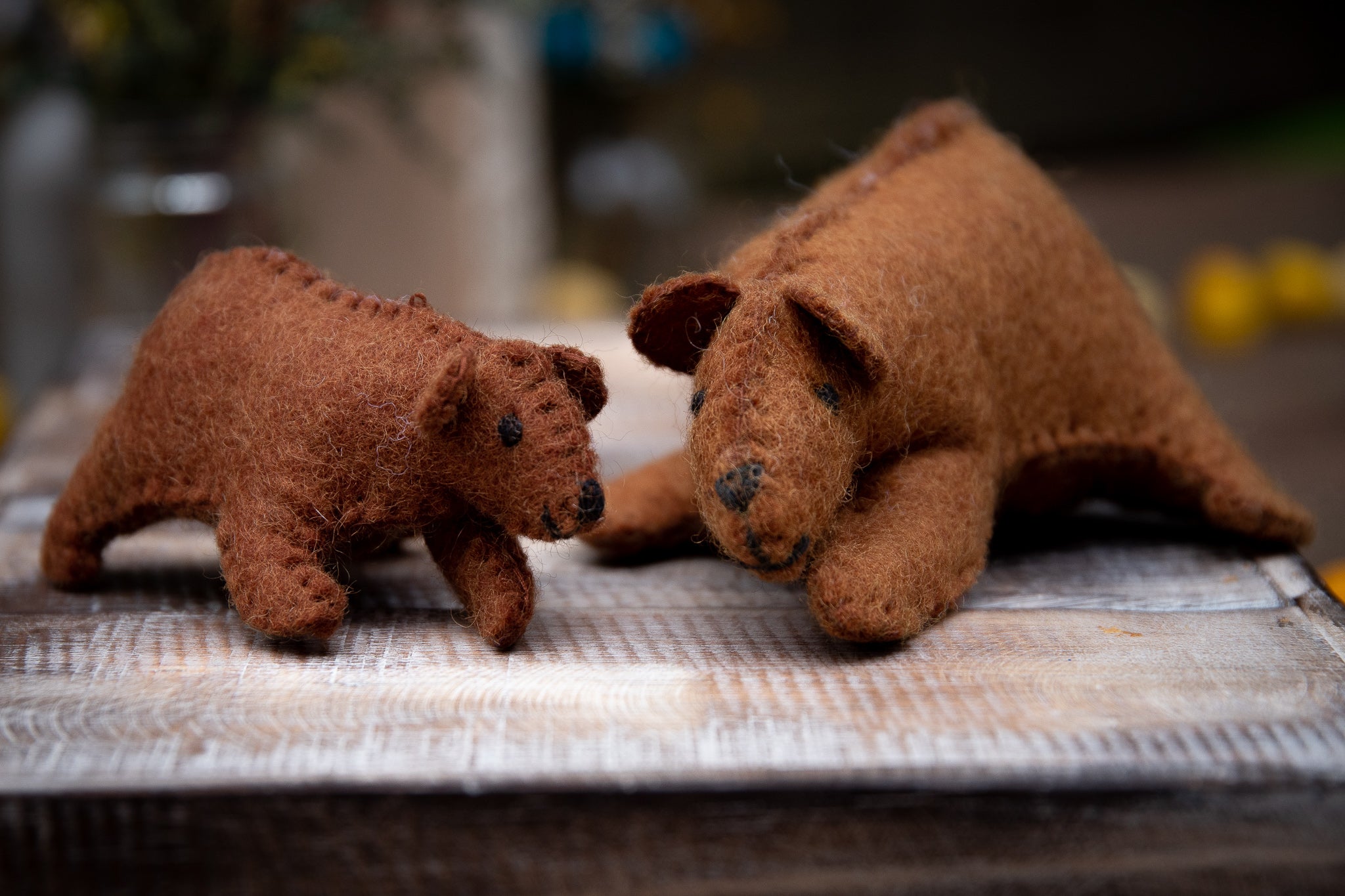 Papoose Fair Trade Felt Mama Bear Toy | Small World | Children of the Wild