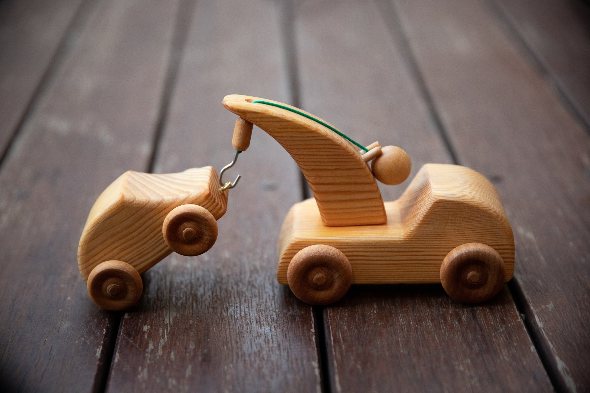 Debresk Small Wooden Crane Tow Truck with Mini Car | 20% OFF | Children of the Wild