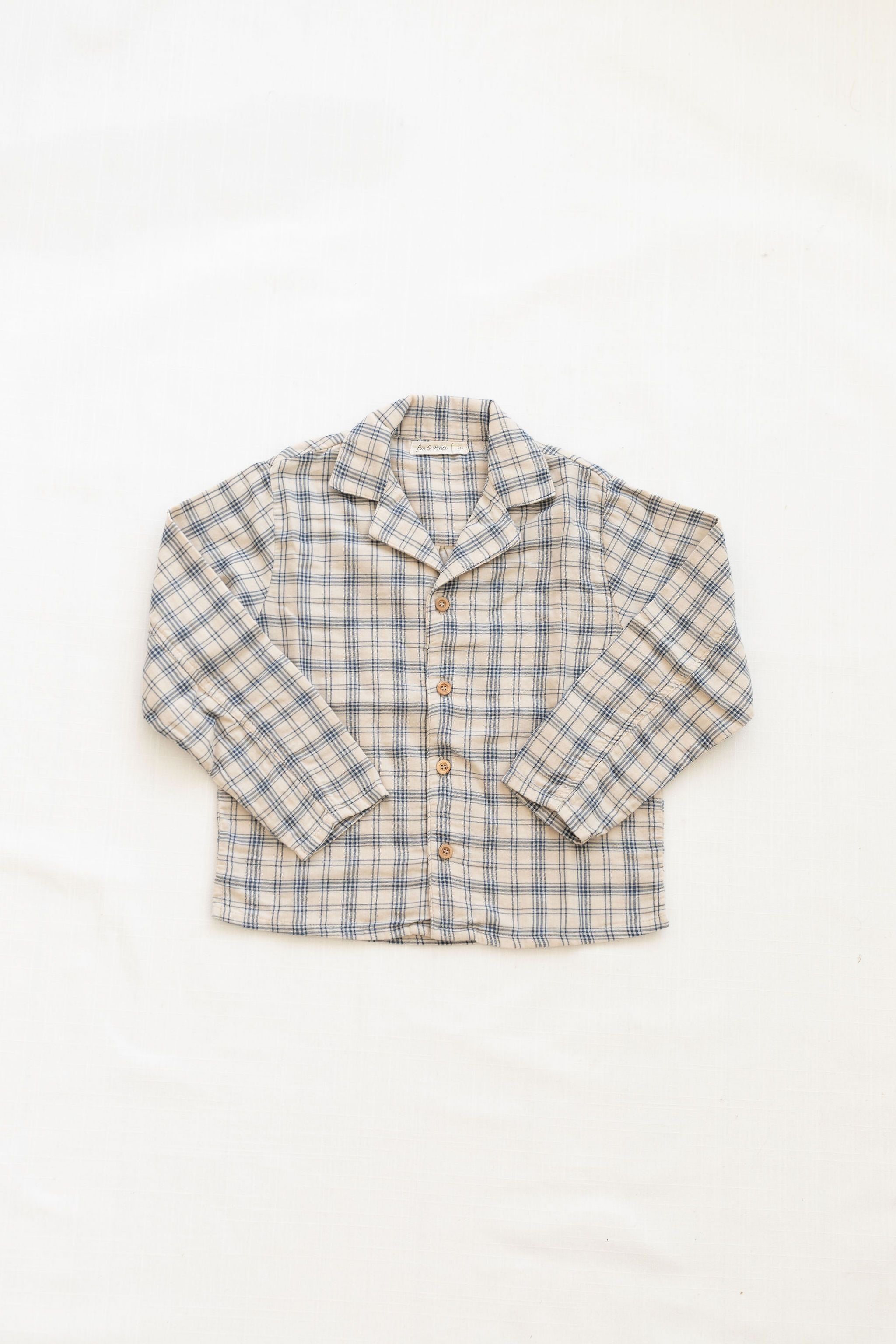 Fin and Vince Button Up in Navy Plaid | 30% OFF SALE | Children of the Wild