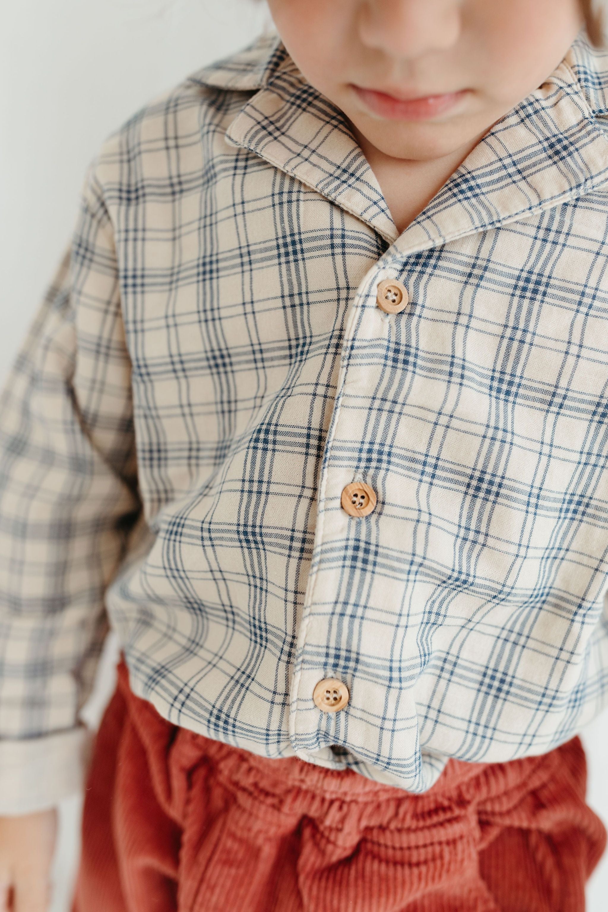 Fin and Vince Button Up in Navy Plaid | 30% OFF SALE | Children of the Wild