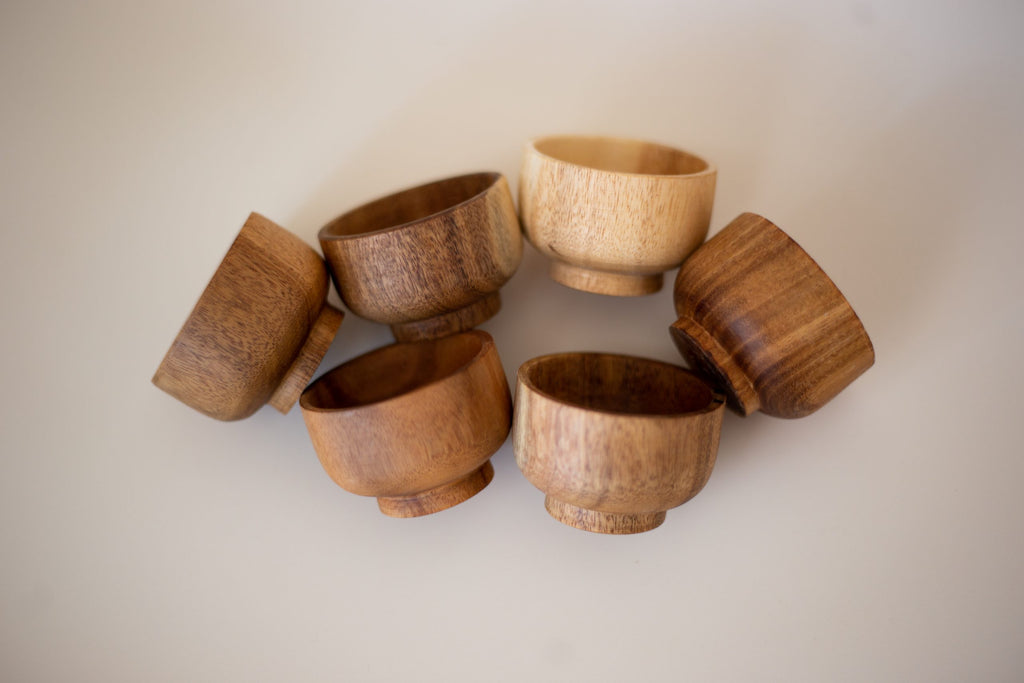 Qtoys Home Mini Wooden Bowls set of 6 | Sensory Play | Children of the Wild