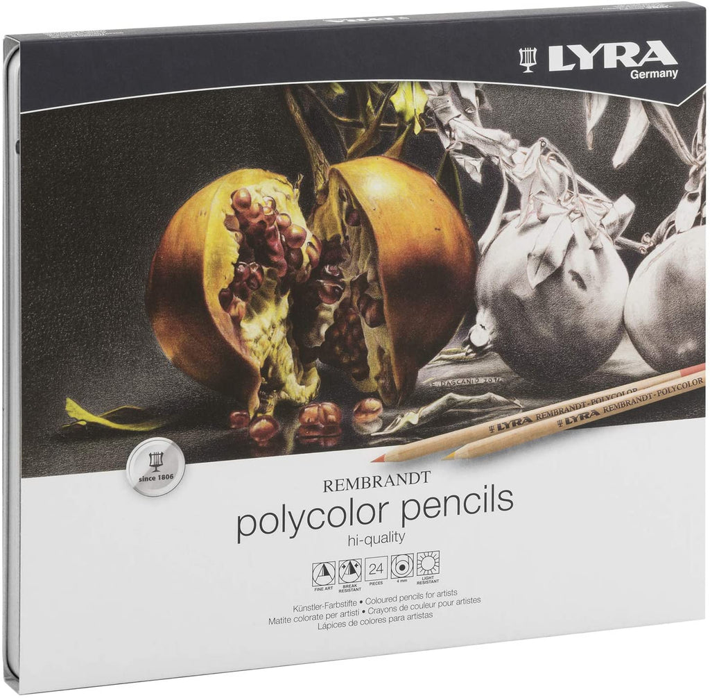 Lyra Rembrandt Polycolour Tin 24 Assorted | 4mm | Art Supplies | Children of the Wild