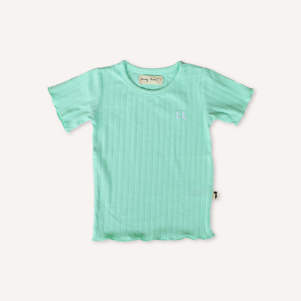 Lacey Lane Mint Ribbed Tee | 30% OFF | Children of the Wild