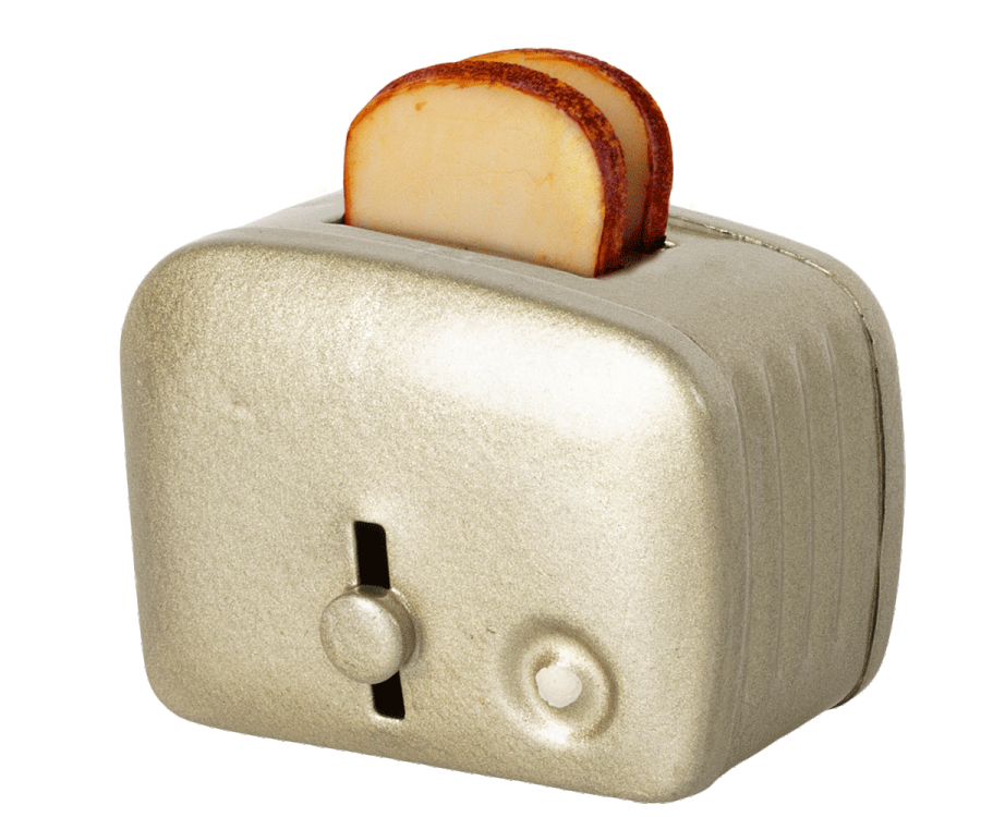Maileg Miniature Toaster with Bread Silver | Dolls House Accessories | Children of the Wild