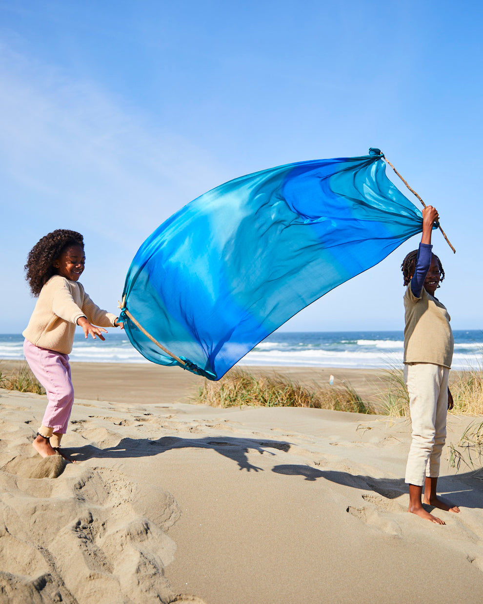Sarahs Silks Giant Earth Playsilk in Ocean | Children of the Wild