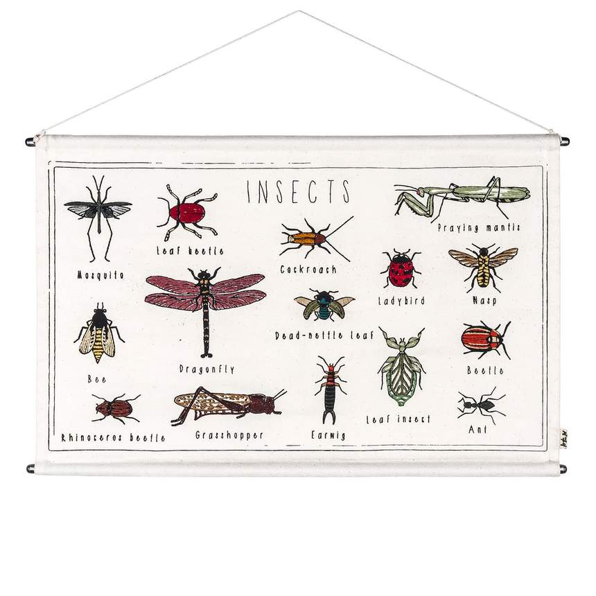 Numero 74 Embroidered School Poster | Insects | Children of the Wild