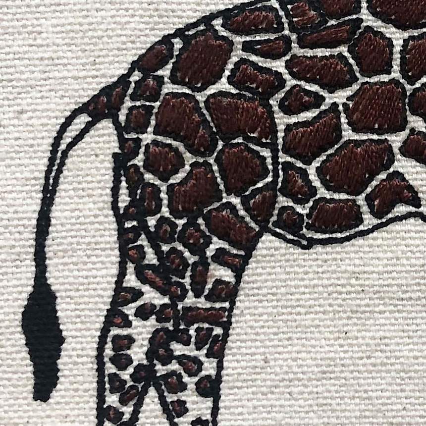 Numero 74 Embroidered School Poster | Wild Animals | Children of the Wild