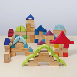 Grimms Building Set Arcs in Squares | 2022 Release | Wooden Building Sets | Children of the Wild