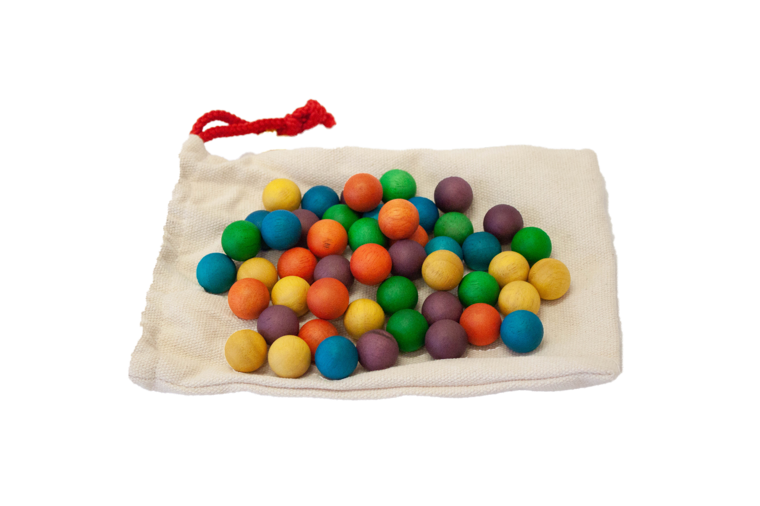 QToys Set of 50 Coloured Wooden Balls | 25% OFF | Children of the Wild