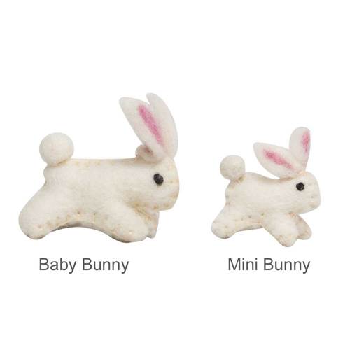 Papoose Fair Trade Itty Bitty Mini Baby Bunny Felt Toy