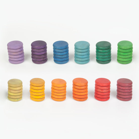 Grapat Coloured Coins 12 colors (72 Piece) | Children of the Wild