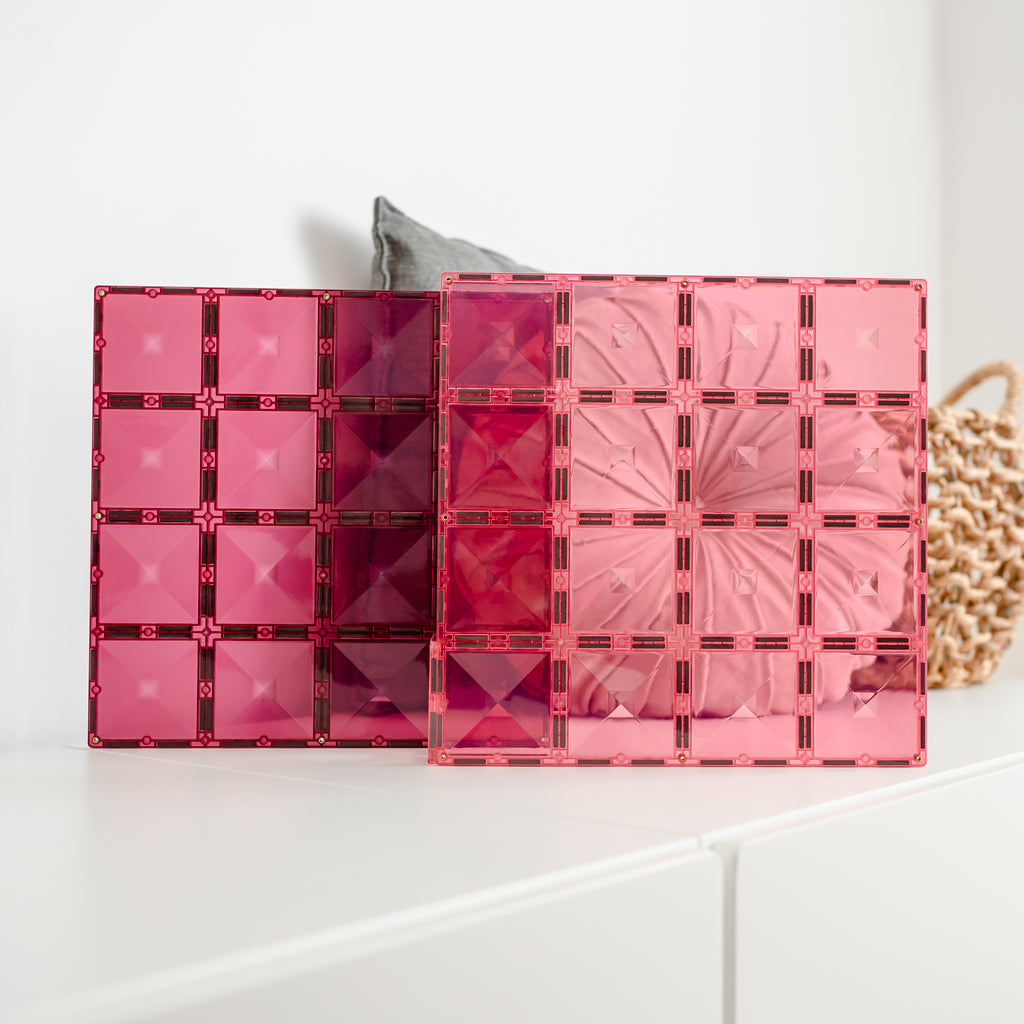 Connetix Tiles Berry and Pink Base Plate 2 Piece Set | Children of the Wild