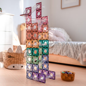 Connetix 106 Piece Pastel Ball Run Magnetic Tile Expansion Pack  | 10% OFF SALE | Children of the Wild