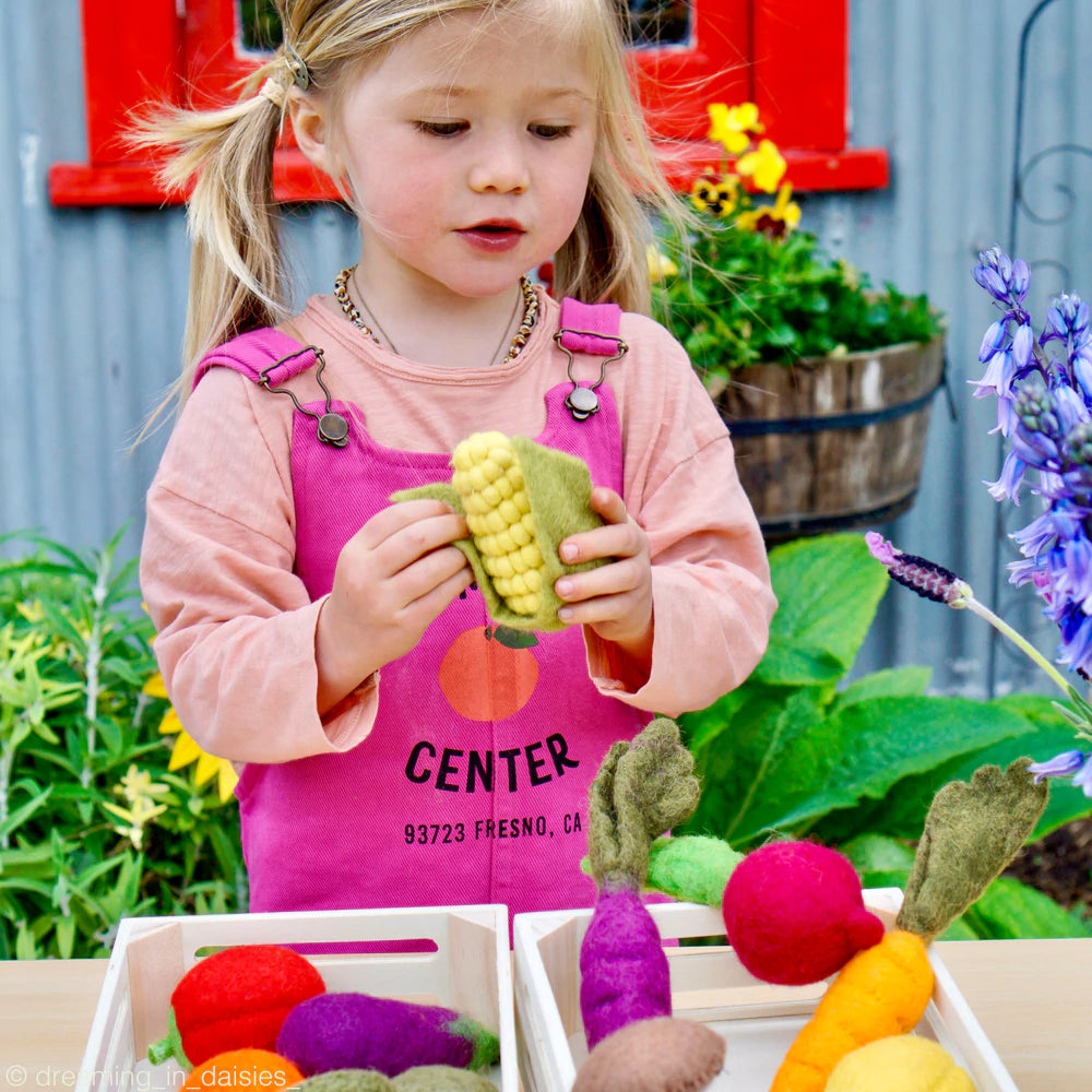 Tara Treasures | Wool Felt Pretend Play Corn | Children of the Wild