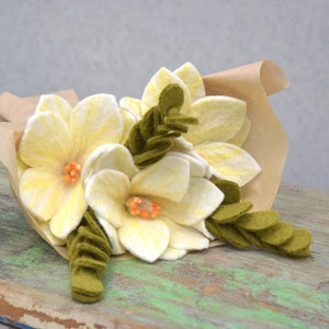 Taras Treasures | Felt Floral Bouquet - Wildflowers and Jade Leaves | Children of the Wild