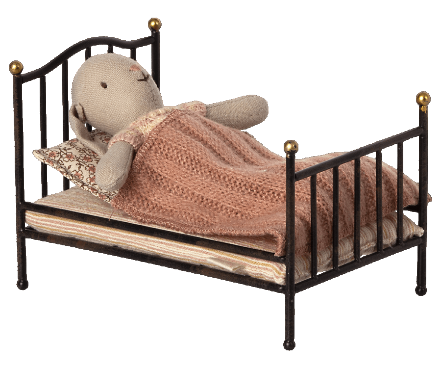 Maileg Vintage Mouse Bed Anthracite | Size Mouse | Children of the Wild