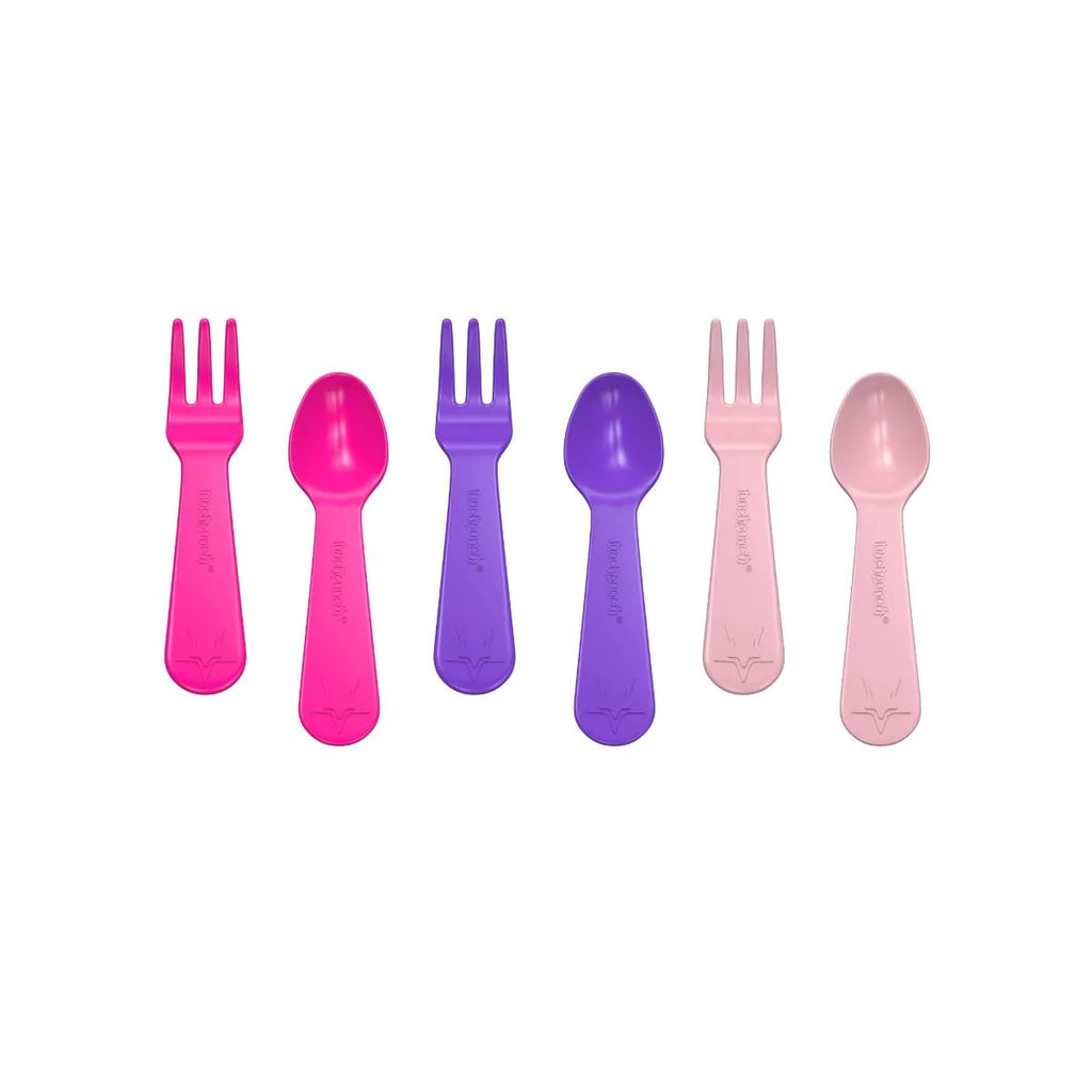 Lunch Punch Spoon and Fork Set in Pink | Children of the Wild