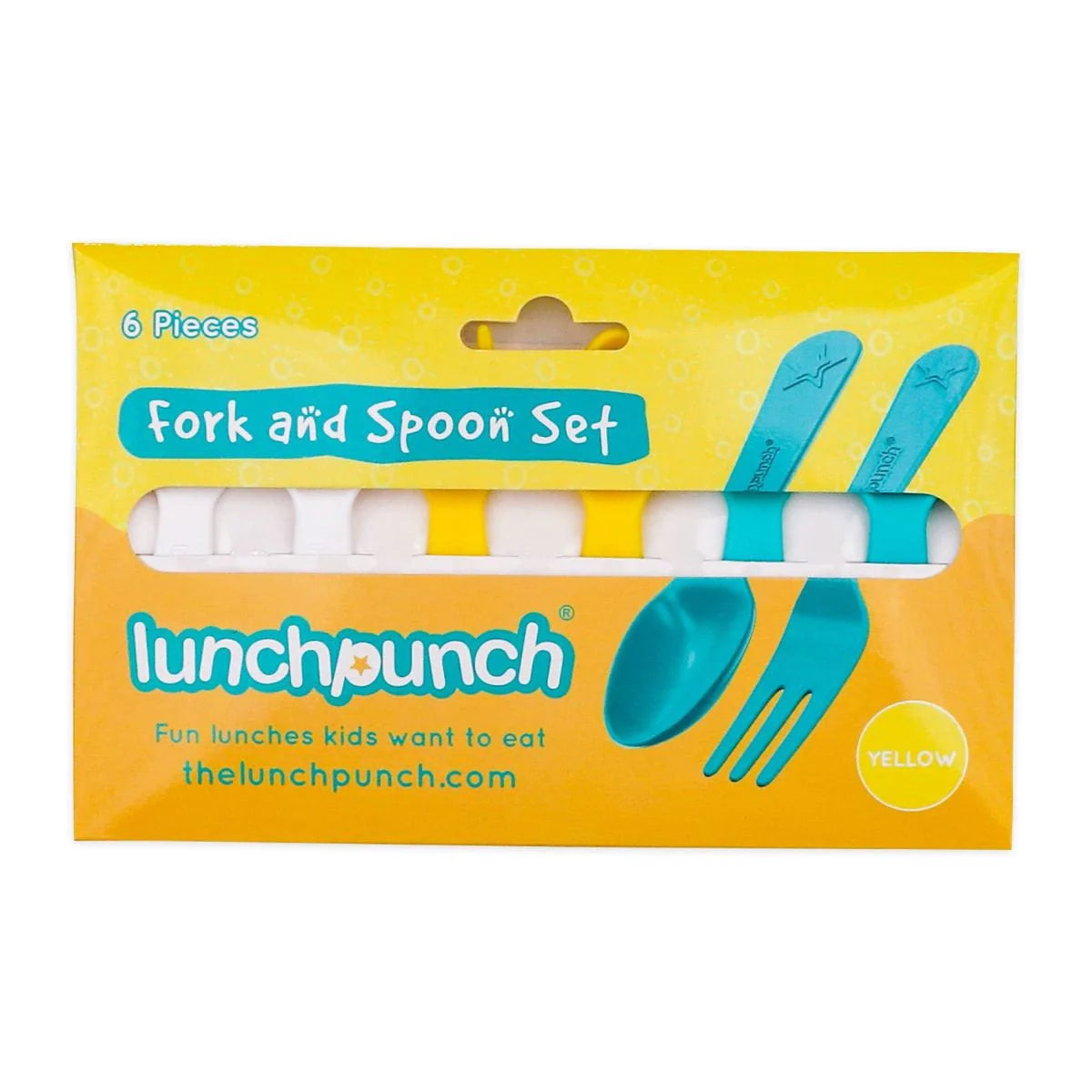 Lunch Punch Spoon and Fork Set in Yellow | Children of the Wild