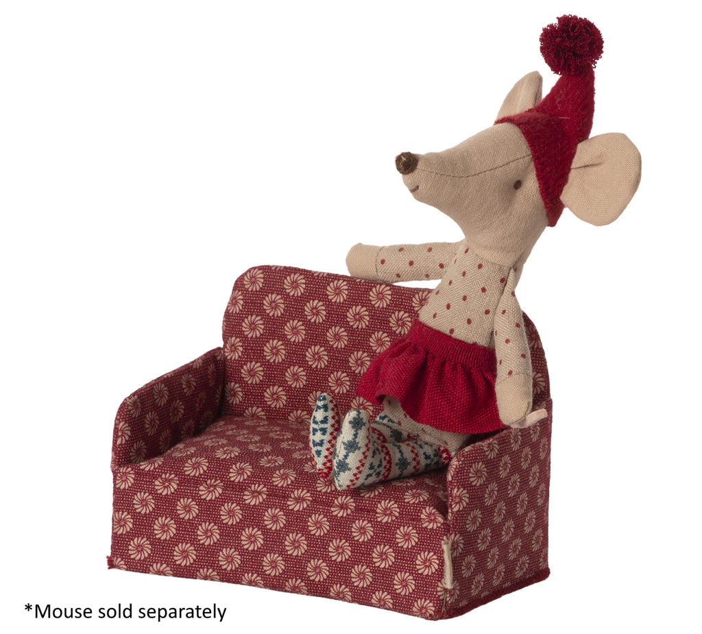 Maileg Couch Mouse Red | Dolls House Furniture | Children of the Wild