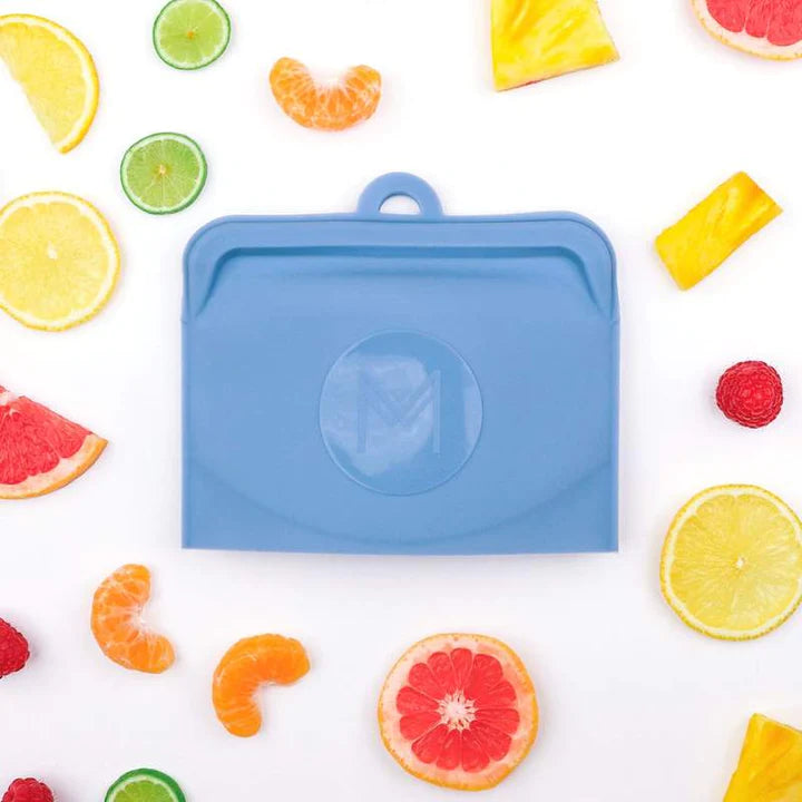 Montii Co Pack & Snack Silicone Food Pouch 400ml in Blue and Clear | 50% OFF SALE | Children of the Wild