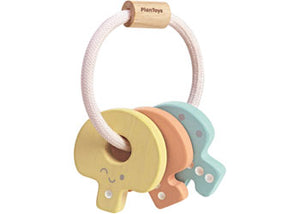 Plan Toys Wooden Key Rattle Pastel | 40% OFF | Children of the Wild