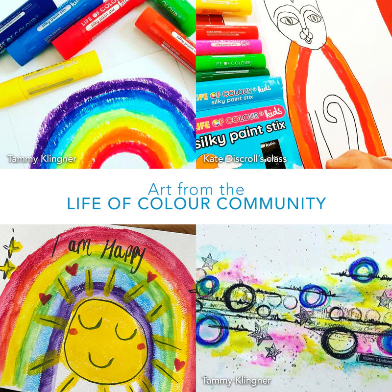 Life of Colour Classic Colours Silky Paint Stix Set of 12 | 20% OFF | Art Resource | Children of the Wild