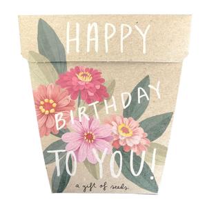 Sow n' Sow - Happy Birthday Zinnia Gift of Seeds | Children of the Wild