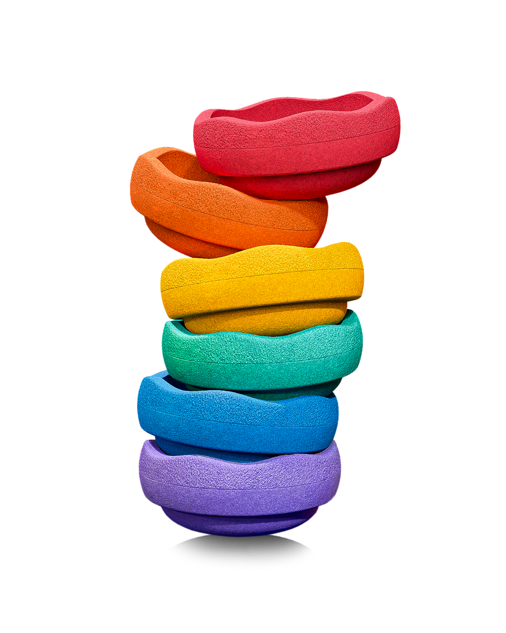 A Stapelstein Classic Rainbow Stacking Stone Set of 6 | Children of the Wild